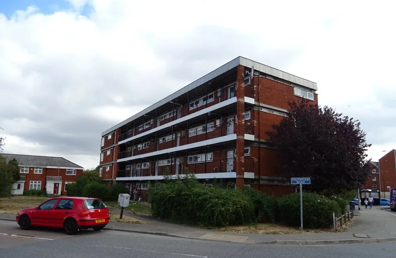 Flats off Southview Road, Basildon. The photograph does not show which homes are council-owned and is not connected to any figure in the report.