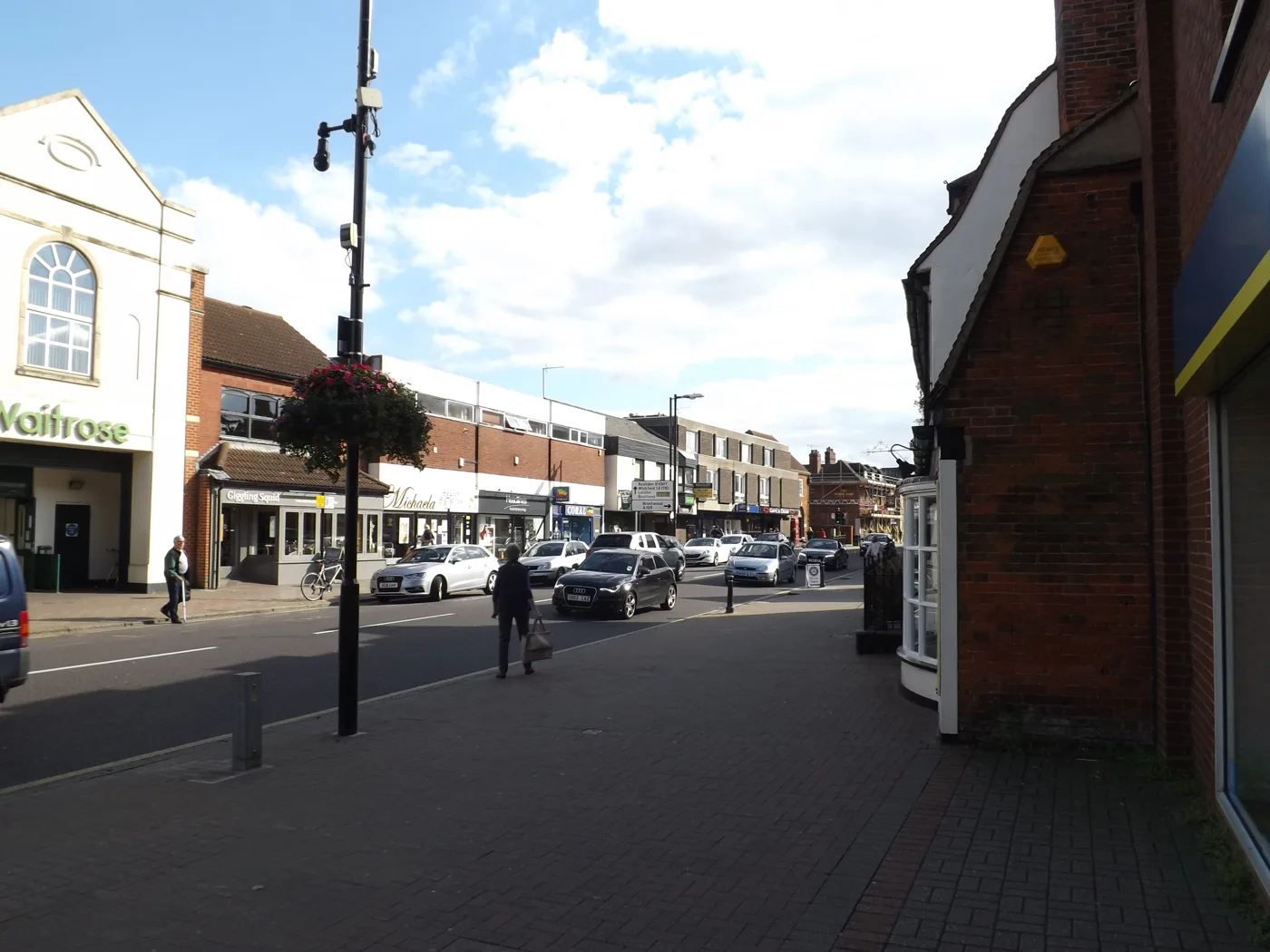 The High Street in Billericay, where two cafés and a branch of Greggs were rated 5 in August.
