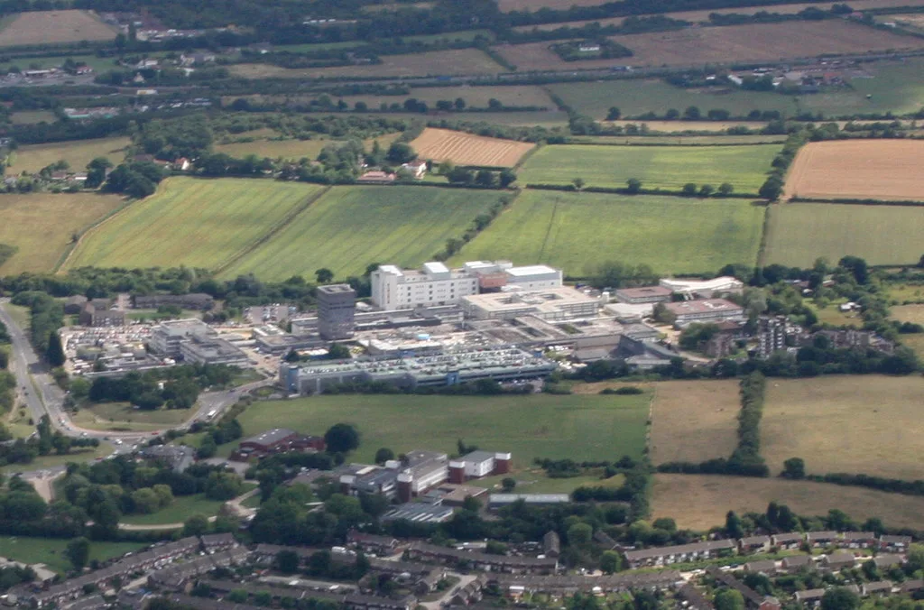 Basildon Hospital from the air.