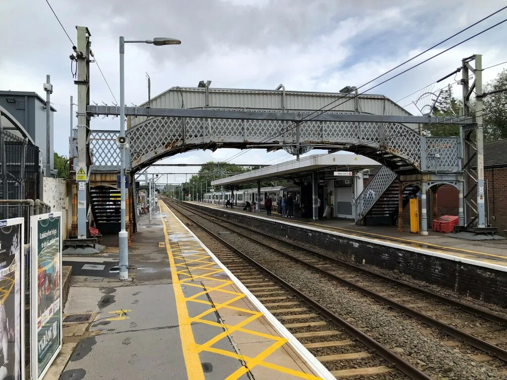 Wickford station. The line through it is closed in both directions after Friday's derailment.